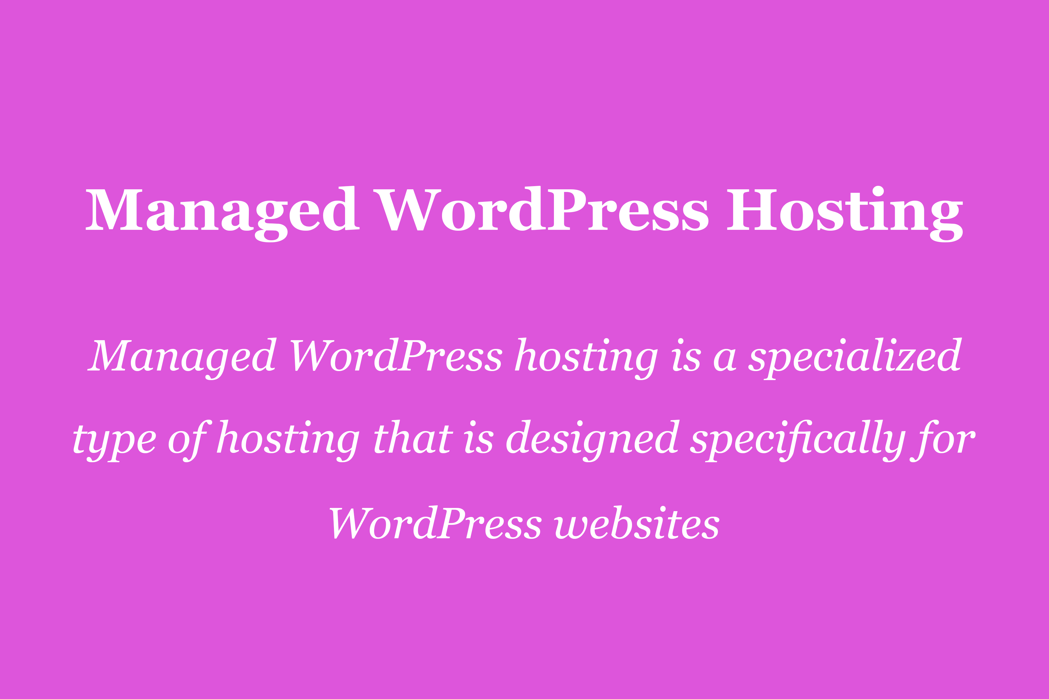 managed wordpress hosting