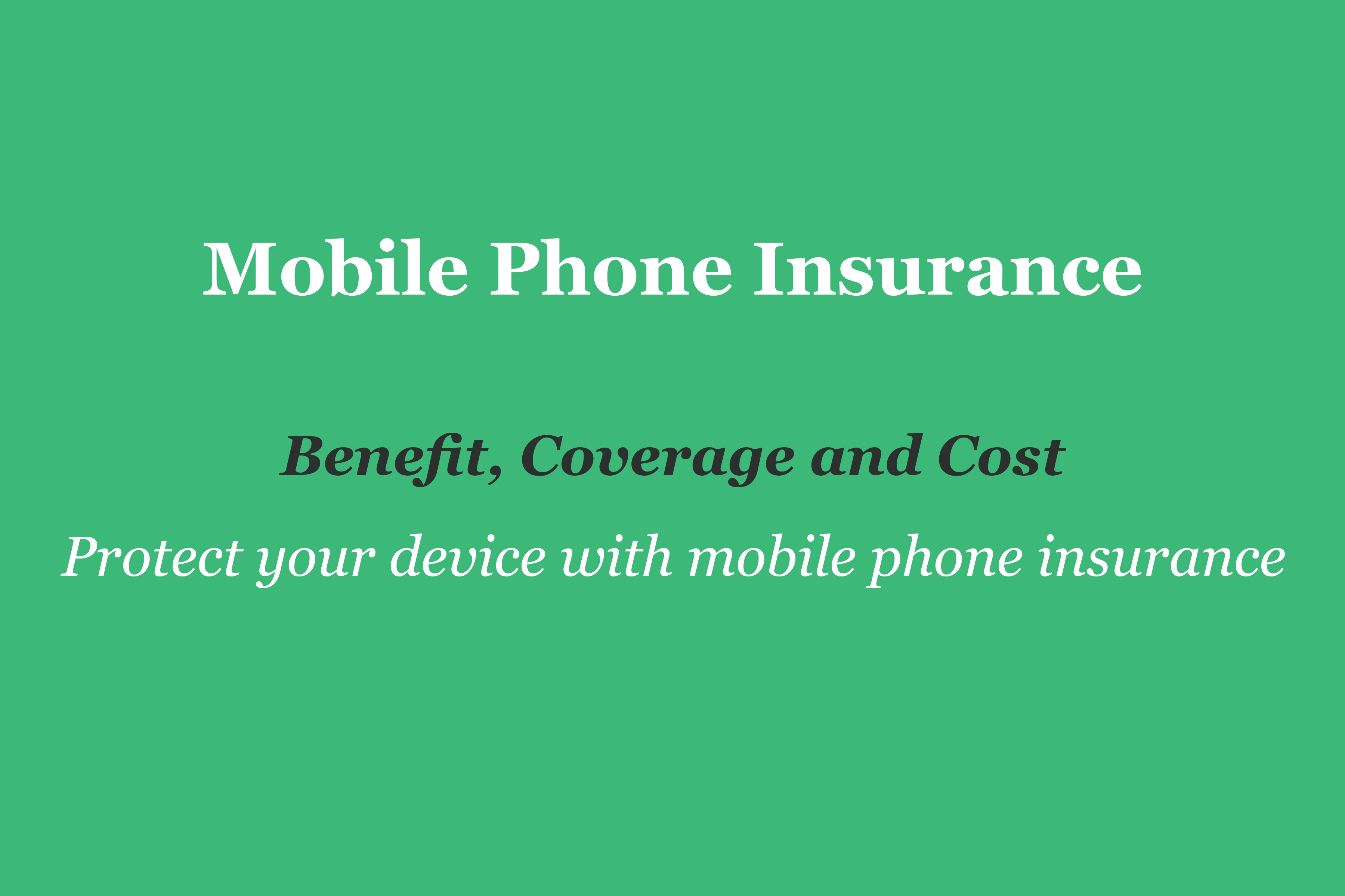 mobile phone insurance