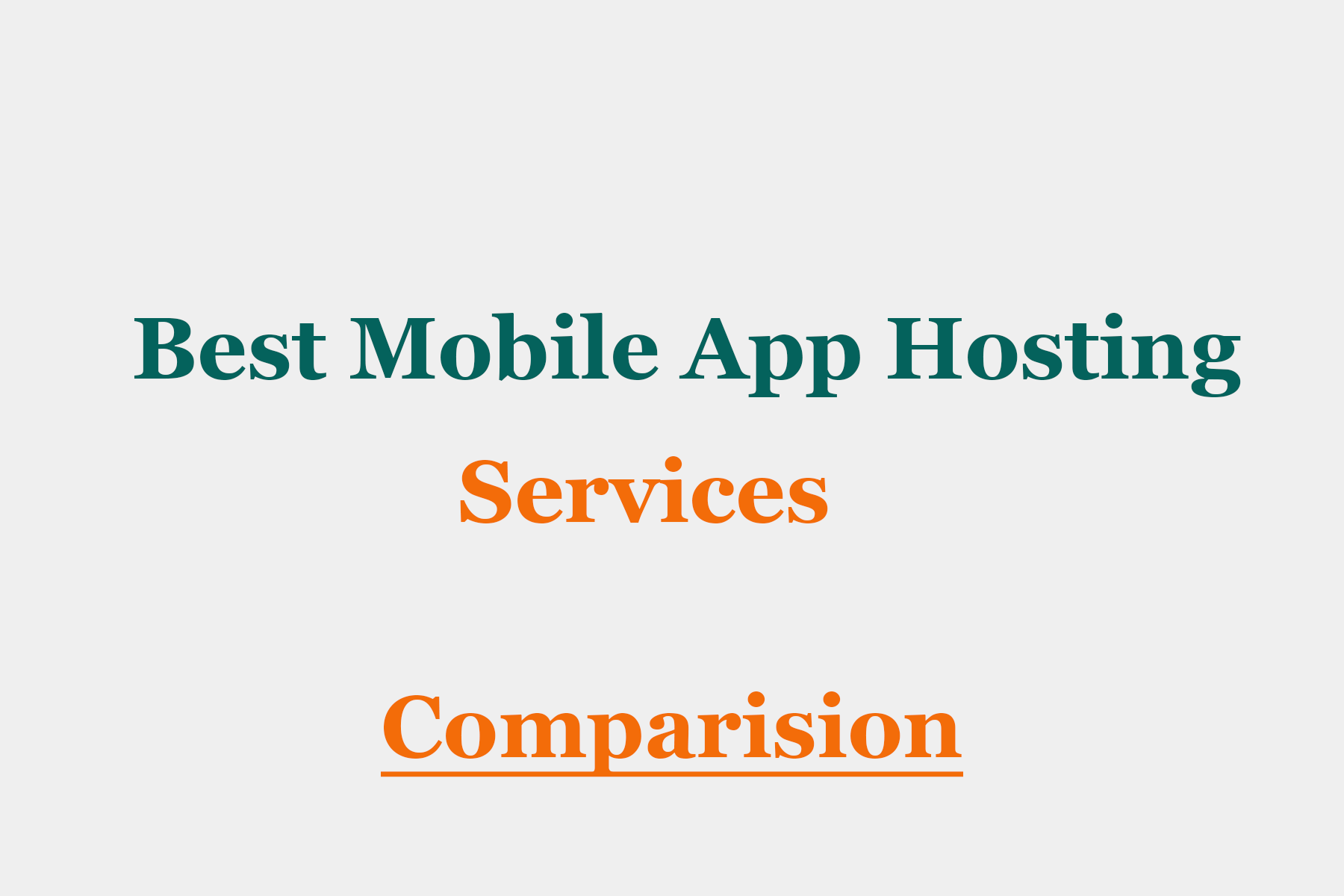 mobile app hosting services